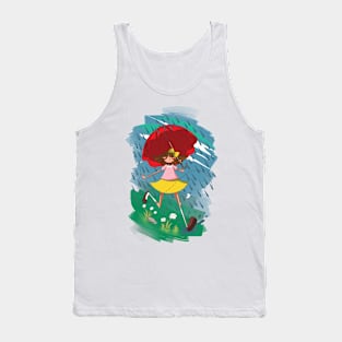 Red umbrella Tank Top